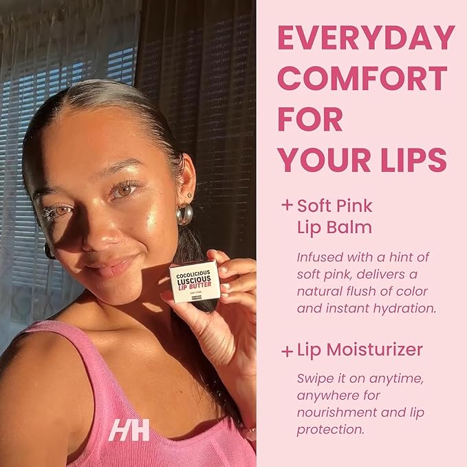 100% Natural Tinted Lip Butter Sleeping Lip Mask Clean Petroleum Free Lip Moisturizer and Conditioner for Dry Lips Intensive Lip Balm and Lip Therapy Skin Care with Mango butter (Light Pink)-VivaGrace Women