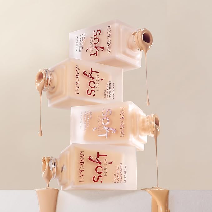 Soft Focus Deep Liquid Concealer Foundation, Lightweight Hydrating High Coverage, 24h Longwearing, No Touch-ups, Even Tone & Blurs, Waterproof Matte Finish Liquid Concealer for Women, 09-VivaGrace Women