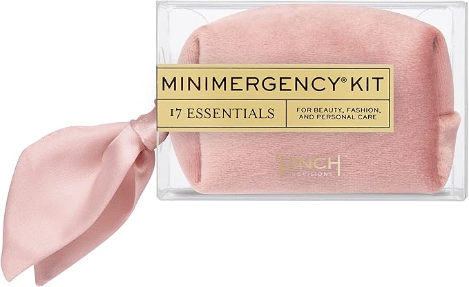 Pinch Provisions Velvet Minimergency Kit, for Her, Includes 17 Must-Have Emergency Essential Items, Compact, Multi-Functional Pouch, Gift for Parties and Birthdays-VivaGrace Women