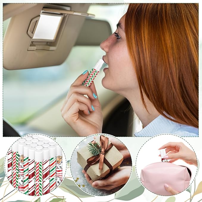 24 Pcs Bible verse Lip Balm Moisturizing 0.07 oz Lip Care Product Bulk Christian Gift with Inspirational Scripture for Women Faith Religious Happy Moment Praise Friend Teacher Worker Employee-VivaGrace Women