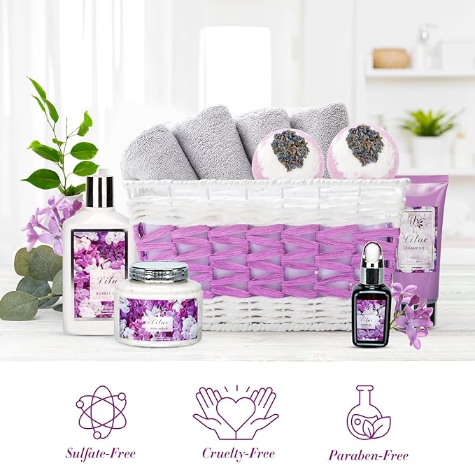 Bath & Body Gift Set for Mothers Day - Luxury 18-Piece Spa Gift Basket for Women, Pampering Bath Set with Bath Bomb | Christmas, Birthday Gifts, Perfect Holiday Gift for Her & Mom All Occasions-VivaGrace Women