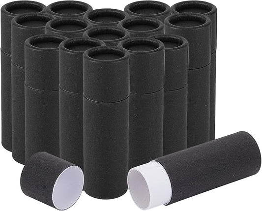 NICENEEDED 15 Pcs Paperboard Lip Balm Tubes, 0.4 Oz Kraft Paper Lipstick Tube, Cardboard Empty Deodorant Container Solid Perfume Tube Cosmetic Box for DIY Chapstick Deodorant Crayon-VivaGrace Women