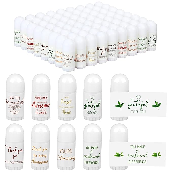 72 Pcs Mini Lip Balm Bulk Gift, 8 Assorted Flavors, Moisturizing for All Skin Types-VivaGrace Women