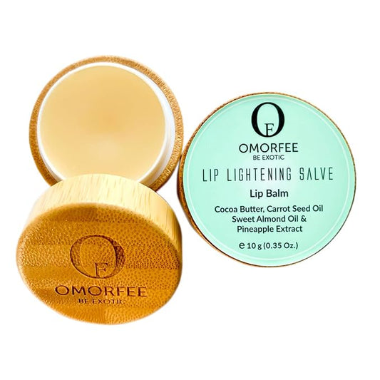 Omorfee 100% Organic Lip Lightening Balm, balm for Dark Lips, Balm with SPF, Natural Protection, Repair, Moisturizer, Cocoa Butter, Carrot Seed Oil & Pineapple Extract -10g/ 0.35Oz-VivaGrace Women