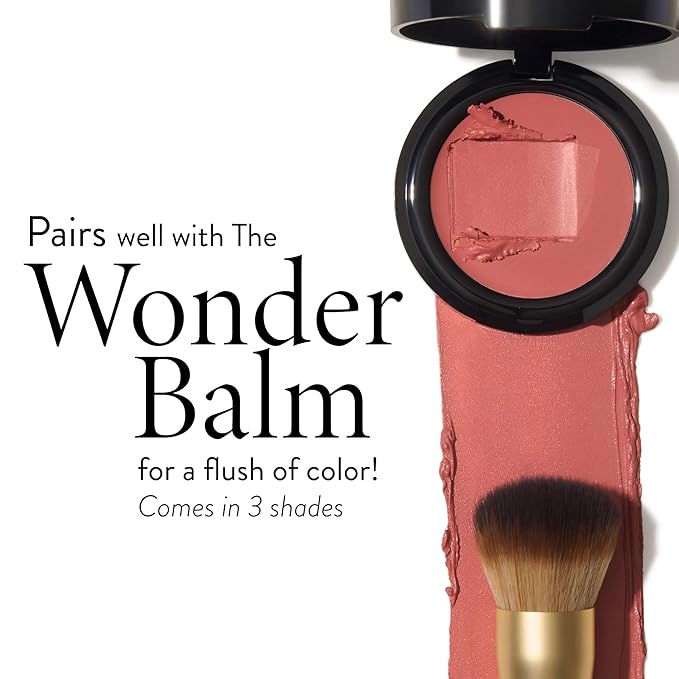 LAURA GELLER NEW YORK The Wonder Brush, Makeup Brush with Wooden Handle, Apply The Wonder Balm, Cream & Liquid Blush, Even Application and Blending-VivaGrace Women