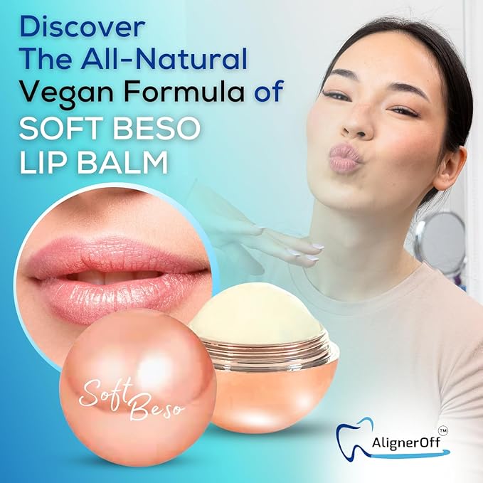 SoftBeso Lip Balm (Rose Gold-Vanilla) Flavored Lip Care | Lip Balm for Beautiful, Soft Lips | For Dry and Chapped Lips| Vegan| Clean ingredients-VivaGrace Women