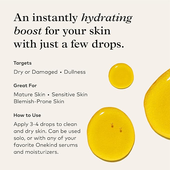 Onekind Golden State Anti Aging Botanical Face Oil with Rosehip Seed Oil, Sea Buckthorn Extract, Carrot Seed to Visibly Brighten, Firm, and Hydrate - Nourishing and Hydrating for Dry Skin-VivaGrace Women