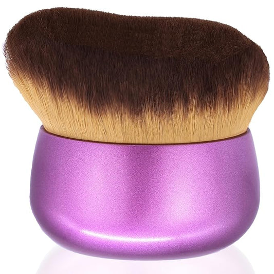 Extra Large Body Makeup Brush For Self Tanner, Leg Makeup &Bronzer Blend,75 mm Wide-headed Kabuki Brush Provides More Even &Pretty Application, Sunscreen Face& Back Makeup Brush, Wet&Dry Use- Purple-VivaGrace Women