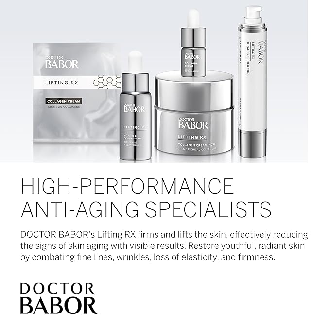 DOCTOR BABOR Lifting RX Comfort Vitamin C Serum, Infused with Hyaluronic Acid to Hydrate & Plump, Even Skin Tone, Reduces Fine Lines & Wrinkles, 20 ml-VivaGrace Women