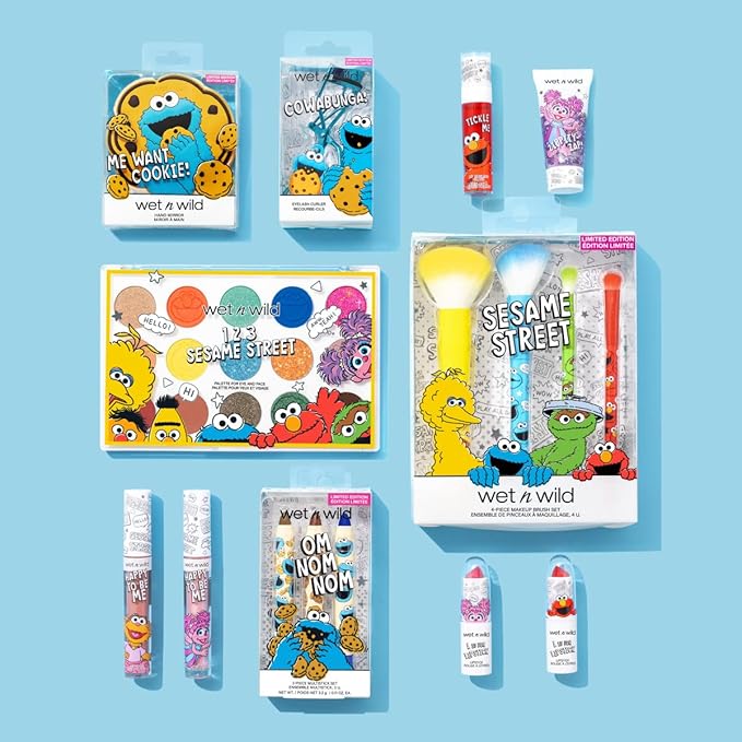 wet n wild Sesame Street Limited Edition PR Box - Makeup Set with Versatile Brushes, Vibrant Buildable & Blendable Palettes & Lip Glosses for Unique Looks, Cruelty-Free & Vegan-VivaGrace Women