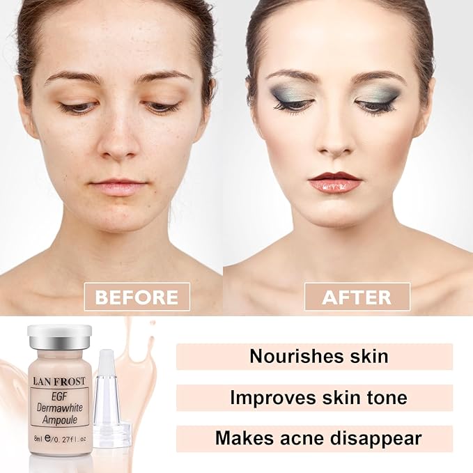 BB Pigment Serum Starter Kit Hyaluronic Acid Essence Foundation BB Facial Glow Skin Care Kit 0.27oz 12 Vials, Combined With Niacinamide and Peptides To Brighten Skin Tone Anti-Aging Foundation #1-VivaGrace Women