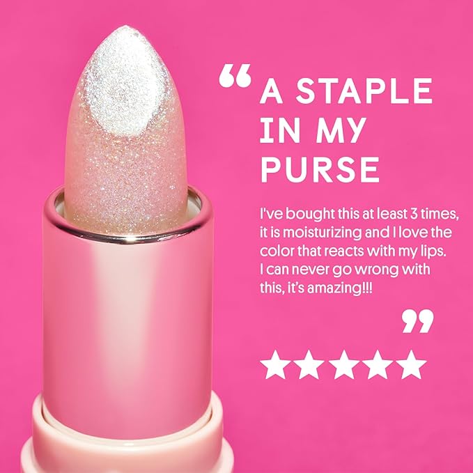 Winky Lux Glimmer Balm, pH Lip Balm, Color Changing Lipstick and Tinted Lip Balm, Vegan & Cruelty Free Lip Balm, Hydrate & Plump, Pink Shimmer Lipstick, Unicorn-VivaGrace Women
