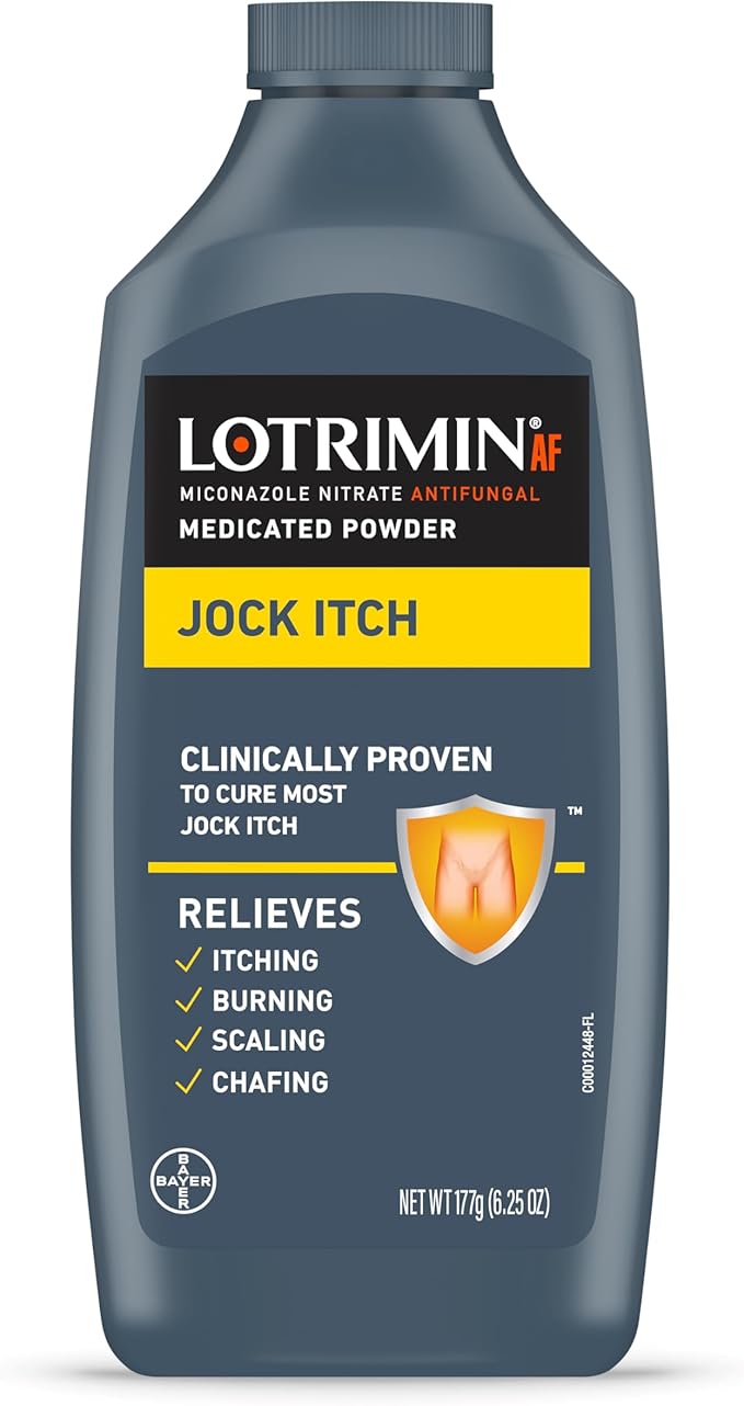 Lotrimin Antifungal Jock Itch Medicated Powder with Miconazole Nitrate, Jock Itch Treatment for Men, Women, and Kids Over The Age of 2, 6.25 oz Bottle-VivaGrace Women