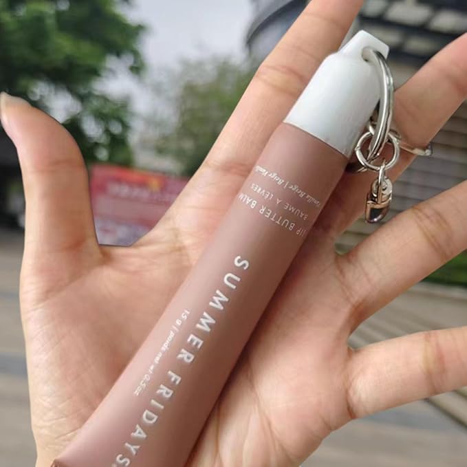 PIAOLGYI Keychain Cap for Summer Fridays,Lip Balm Replacement Cover,Attachment for Summer Fridays Lip Balm,White(ONLY Cap)-VivaGrace Women