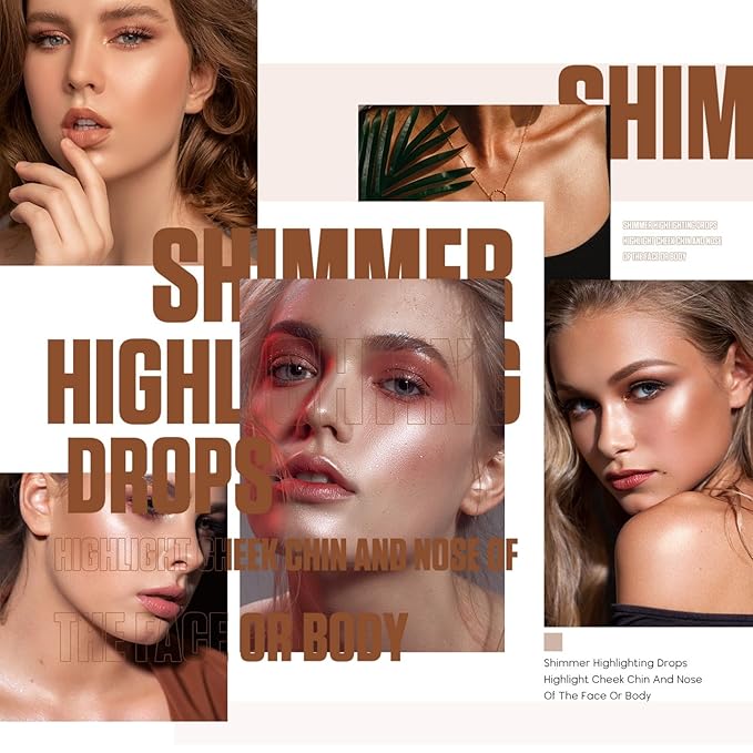 MAEPEOR Shimmer Body Luminizer 5 Colors Moisturizing Glow Illuminator Smooth and Non-sticky Summer Body Highlighter For Face & Body (80ML, 02 Gold)-VivaGrace Women