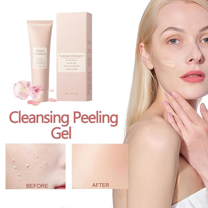 Purifying Exfoliating Gel, Gentle Face Purifying Enzymes Exfoliating Gel, Exfoliator Cleanser, Gentle Exfoliator Gels for Skin Deep Cleansing