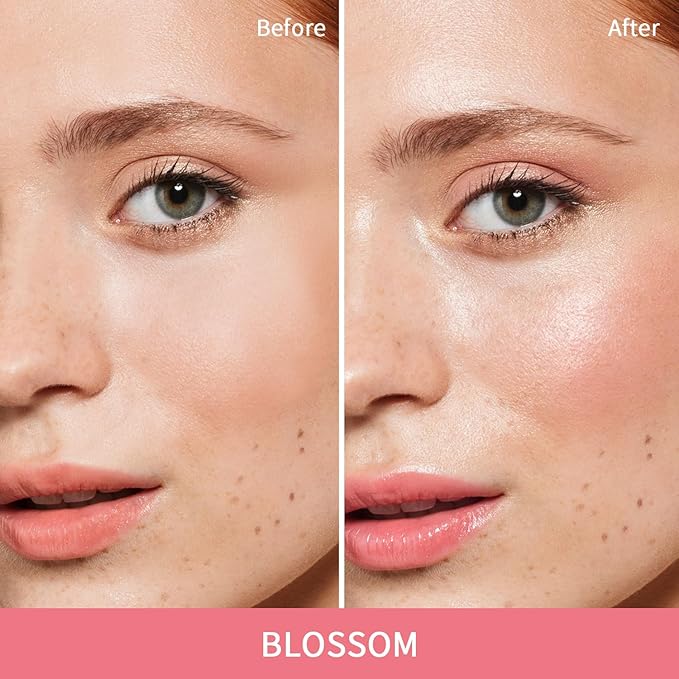 Blush Stick, Cream Blush for Cheeks and Lip Tint, Dewy Finish, Buildable & Blendable Color, Lightweight & Long-Lasting Formula | Warm Pink, 0.53fl.Oz-VivaGrace Women