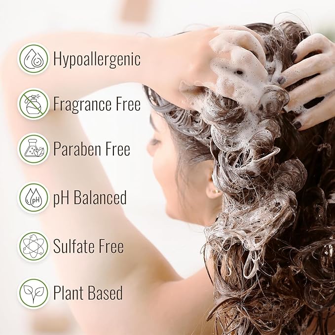 Manuka Honey Shampoo and Conditioner - Soothing Moisturizing Formula for Eczema, Psoriasis, Curly Hair, and Color-Safe - All Natural Set-VivaGrace Women