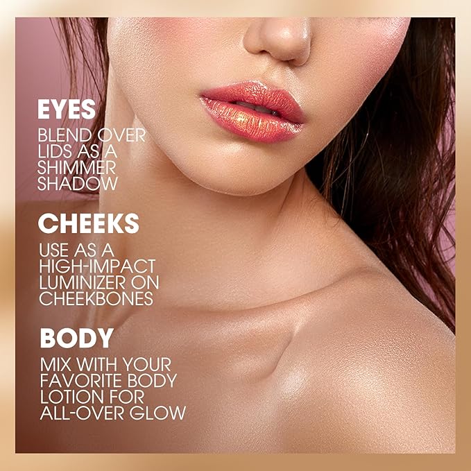 URQT Highly Pigmented Liquid Contour Highlighter - Built-in Sponge Tip Sculpted Complexion Wand Contour Non-Greasy Long Lasting Natural Weightless Buildable Highlighters Contour Contouring Bronzer (#01 ROSE QUARTZ)-VivaGrace Women