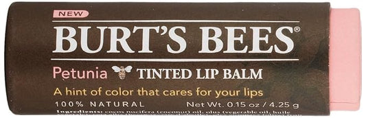 Burts Bees Tinted Lip Balm, Petunia, 0.15 Ounce (3 Pack)-VivaGrace Women