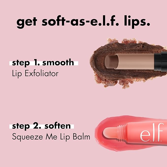 e.l.f. Squeeze Me Lip Balm, Moisturizing Lip Balm For A Sheer Tint Of Color, Infused With Hyaluronic Acid, Vegan & Cruelty-free, Peach-VivaGrace Women