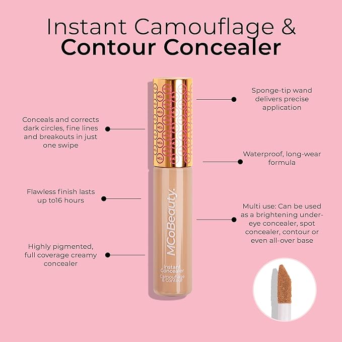 MCoBeauty Instant Concealer Camouflage & Contour, Medium Beige, Perfecting Contour with Flawless Coverage, Vegan, Cruelty Free Cosmetics-VivaGrace Women