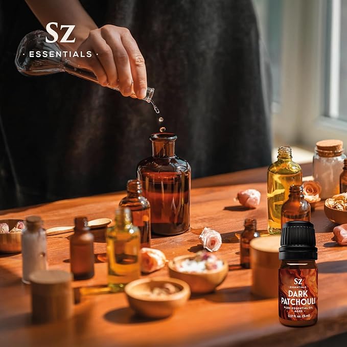 – 5-Year Aged Dark-Patchouli – Premium Essential Oil – Deep, Earthy Aroma | 100% Pure for Aromatherapy, Wellness & Natural Perfumery – DIY | Therapeutic Grade & Vegan – 0.17 fl oz.-VivaGrace Women