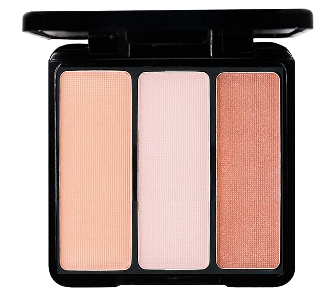 EVE PEARL Blush Trio Blush Palette Long Lasting Skincare Makeup And Dual 204 Fan Highlighter Hypoallergenic Brush Set Make up Kit- Sweet Cheeks-VivaGrace Women