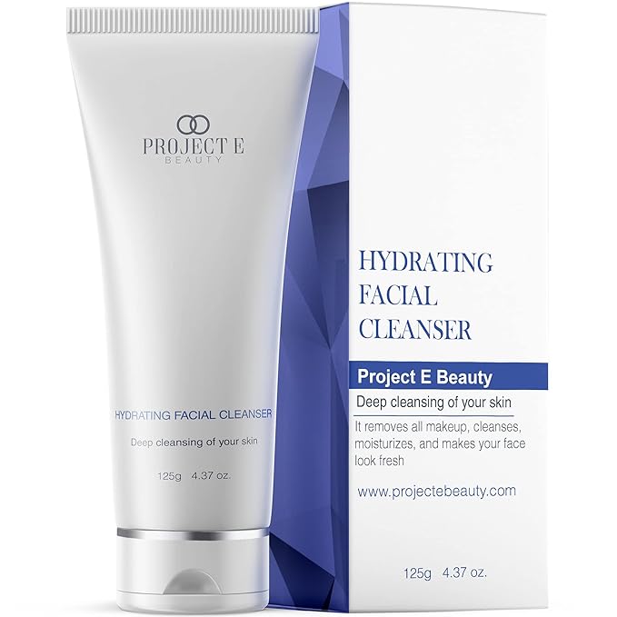 Project E Beauty Hydrating Facial Cleanser Gentle Cleansing | Removes Dirt, Oil & Makeup | Moisturizes & Hydrates | Brightens Complexion | Non-Foaming Formula | For All Skin Types | 125g-VivaGrace Women