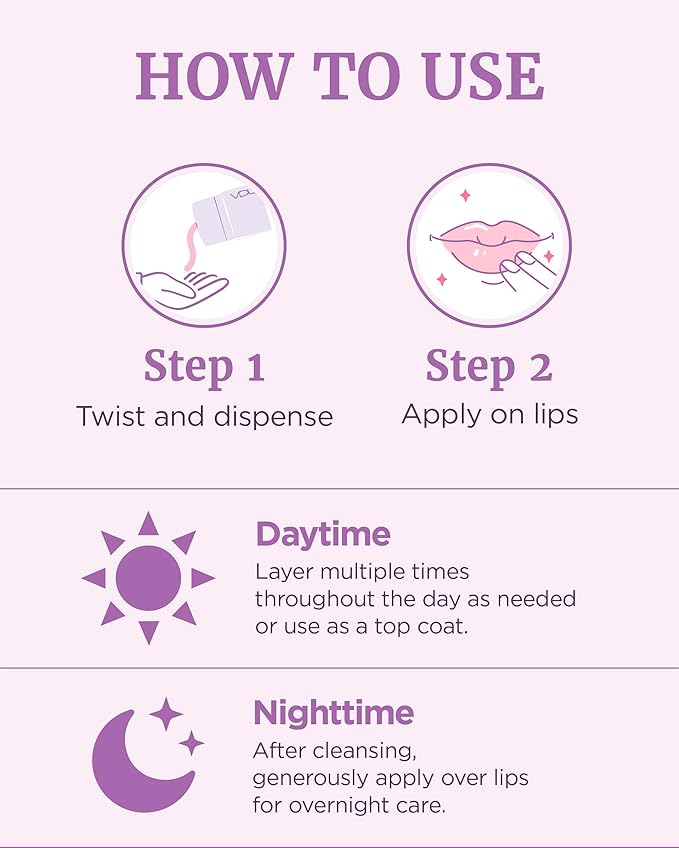 VDL Herbal Lipcerin (0.5fl oz) - Bergamot, Mallow Leaf, Sage. Long Term Moisturizing, Plumping, Conditioning Lip Gloss Balm. Korean Skin Care Sleeping Mask for Dry, Chapped Lips.-VivaGrace Women