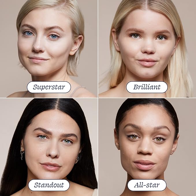 Alleyoop Game Face Concealer Makeup, Lightweight to Medium Buildable Coverage Under Eye Concealer, For Blemishes, Crease-proof and Hydrating with Aloe Stem Cell, Smooth Second Skin Finish - Brilliant-VivaGrace Women