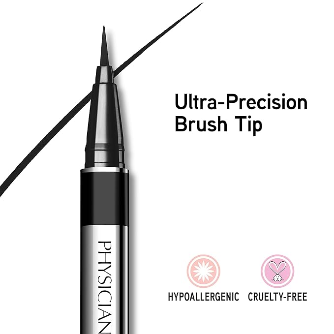 Physicians Formula Eye Booster, Lash-Enhancing 2-in-1 Eyeliner Serum, Dermatologist Approved, Hypoallergenic, Cruelty-Free & Vegan - Black