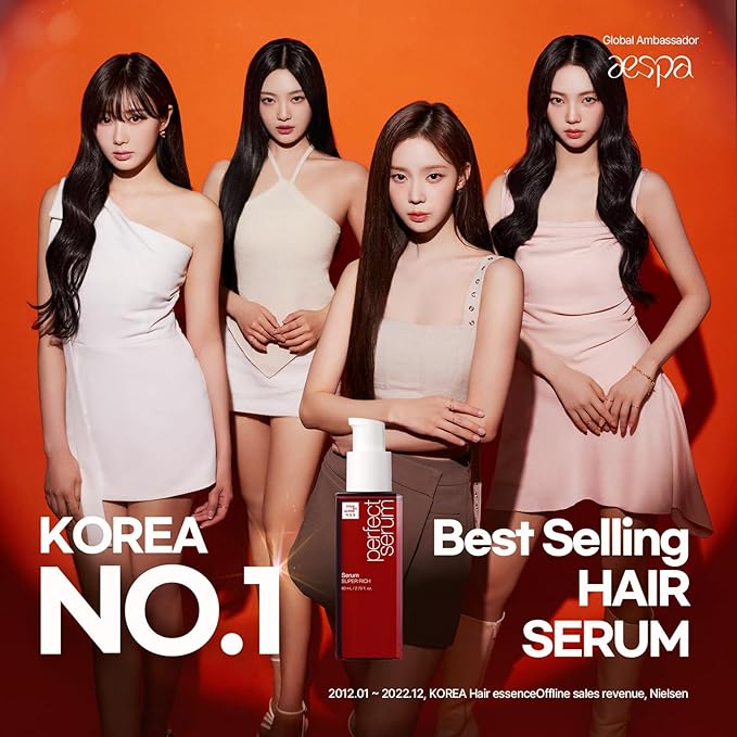 Mise En Scene Perfect Super Rich Serum with Argan Oils - Hair Essence for High Nutrition Intensive Care, Korean Hair Oil, 2.70 fl. Oz-VivaGrace Women