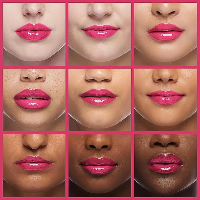 Hydrating Lip Glow Oil, Moisturizing Plumper Lip Gloss, Transparent Plumping Balm, Tinted Balm Care 0.2 OZ - 015 CHERRY-VivaGrace Women