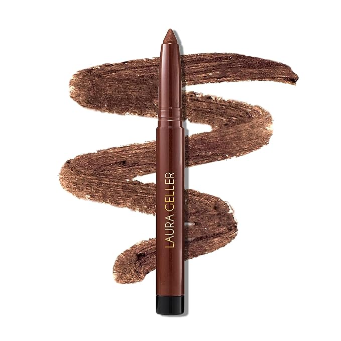 LAURA GELLER NEW YORK Kajal Longwear Kohl Eyeliner Pencil with Caffeine, Smooth & Blendable Makeup, Dark Brown-VivaGrace Women