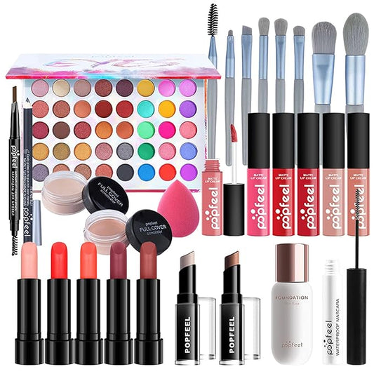 Professional Makeup Kit for Women Full Kit, Makeup Set Cosmetic Make Up Kit with Makeup Bag Include Eyeshadow Palette Makeup Brushes Set Lipstick Lip Gloss Foundation Concealer-VivaGrace Women