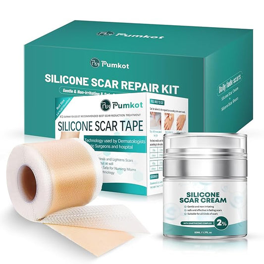 Scar Suite Bundle, Advanced Silicone Scar Cream and Scar Sheets, Advanced Scar Treatment for Surgery, Burns, and Injuries, Professional Grade Results-VivaGrace Women