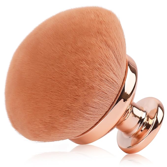 Blend & Blur Extra Large Body Makeup Brush for Self Tanner,GloréBrochas Leg Makeup & Bronzer Self Tan Applicator, 90MM Wide Round Head Kabuki Brush For Application (Rose-Gold)-VivaGrace Women