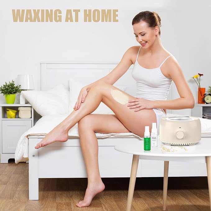 Waxing Kit - TIKESI Wax Warmer for Hair Removal, Hard Wax Kit with 14oz 5 Bags Hard Wax Beans for Full Body, Legs, Face, Eyebrows, Bikini, Brazilian Waxing Kit for Women Men-VivaGrace Women