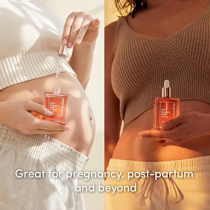 Evereden Postpartum Glow Duo - Petit Bouquet Belly Oil & Nourishing Stretch Mark Cream - Dermatologist-Developed Clean & Vegan Maternity Skincare Postpartum Gifts for New Mom - Stretch Mark Reduction-VivaGrace Women