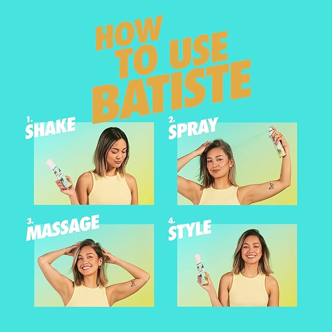 Batiste Dry Shampoo for Blonde Hair, Refresh Hair and Absorb Oil Between Washes, Waterless Shampoo for Added Hair Texture and Body, 5.71 oz-VivaGrace Women