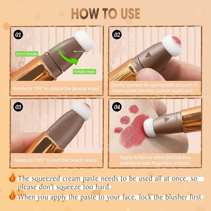 Liquid Highlighter Beauty Wand, Cream Liquid Highlighter Stick with Cushion Applicator, Lightweight Blendable, Long Lasting Silky Cream Highlighter Stick Contour Wand, Natural Face Shimmer Finish | 4# Highlight Pearl White-VivaGrace Women