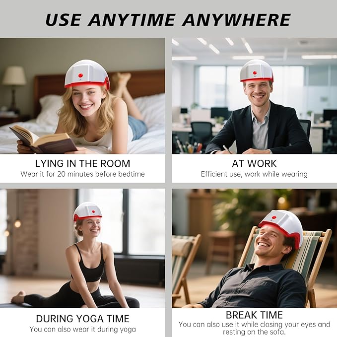 Hair Growth Device,LED Light Therapy Cap,Red Light Cap,Hair Regrowth Treatment for Men and Women-VivaGrace Women