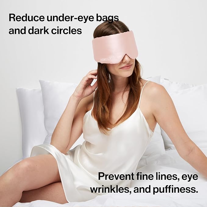 Dore & Rose Deep Sleep Mask Light Blocking, 23 Momme Mulberry Silk Eye Mask, Ultra Soft, Adjustable - Travel Sleeping Mask for Men & Women - Pink-VivaGrace Women