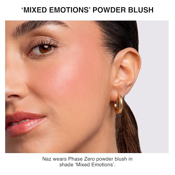 Makeup Powder Blusher - "Mixed Emotions" - 4g / 0.141oz - Pigmented, Buildable, Lightweight Powder Blush for a Radiant, Healthy, Natural Glow. Versatile Shades - Pink - Shimmer finish.-VivaGrace Women