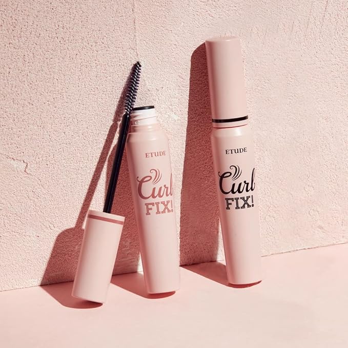 ETUDE Curl Fix Mascara #1 Black (7.5g) | A curl fix mascara that keeps fine eyelashes powerfully curled up for 24 hours by ETUDE's own Curl 24H Technology, Korean Makeup, Kbeauty, Perfect for Gift