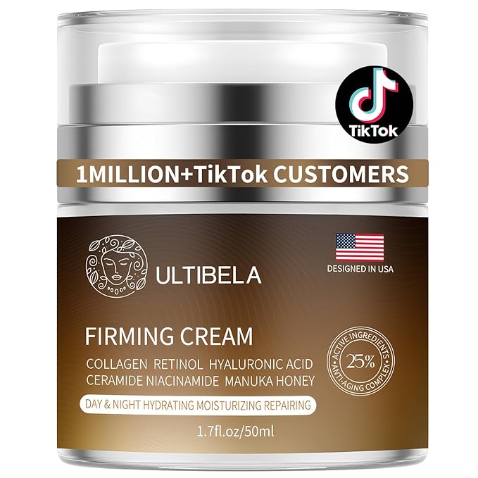 Tighten and Lift Neck Cream, Deep Hydration Neck Firming Cream with Retinol, Collagen & Honey Anti-Aging & Wrinkle Moisturizer for Face, Neck & Décolleté Women & Men 1.7 Fl Oz-VivaGrace Women