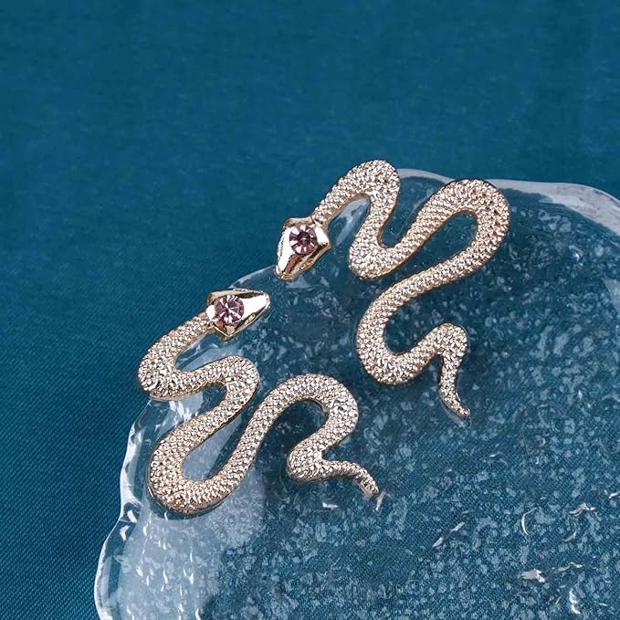 Vintage Snake Stud Earrings Gold Snake Drop Earrings Gothic Serpent Earrings Punk Viper Cobra Earrings Jewelry for Women and Girls-VivaGrace Women