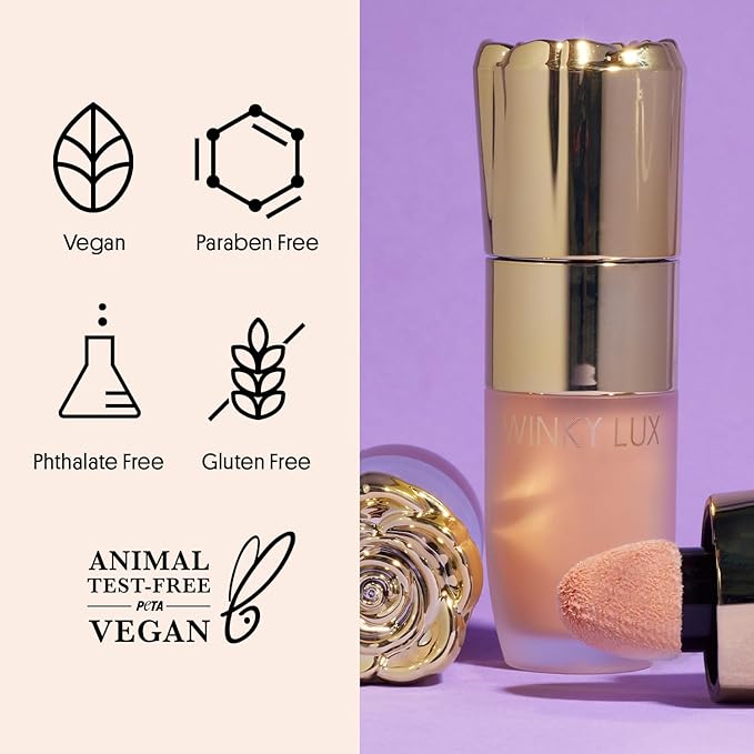 Winky Lux Cheeky Rose Liquid Highlighter, Gel Cream Blush Wand, Blendable & Buildable Pigment, Long Lasting Weightless, Moonlight-VivaGrace Women