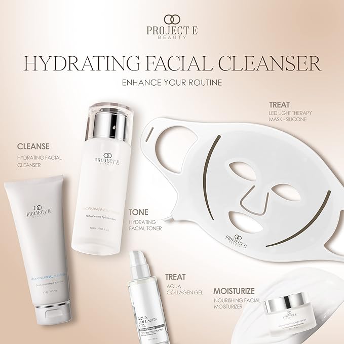 Project E Beauty Hydrating Facial Cleanser Gentle Cleansing | Removes Dirt, Oil & Makeup | Moisturizes & Hydrates | Brightens Complexion | Non-Foaming Formula | For All Skin Types | 125g-VivaGrace Women